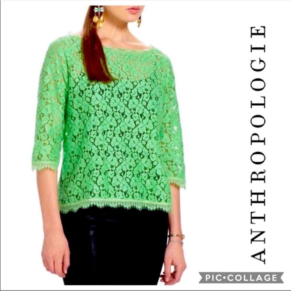 Anthropologie Weston Wear Lace Top